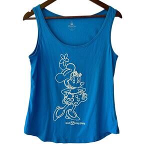 Disney Parks Women’s Minnie Mouse Embroidered Tank Top Size M Cotton Disneycore